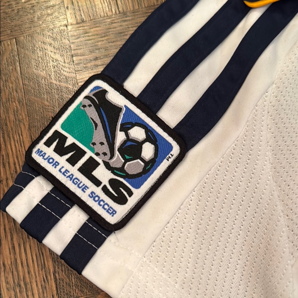 Adidas White and Navy Beckham LA Galaxy Jersey XS - Picture 4 of 7